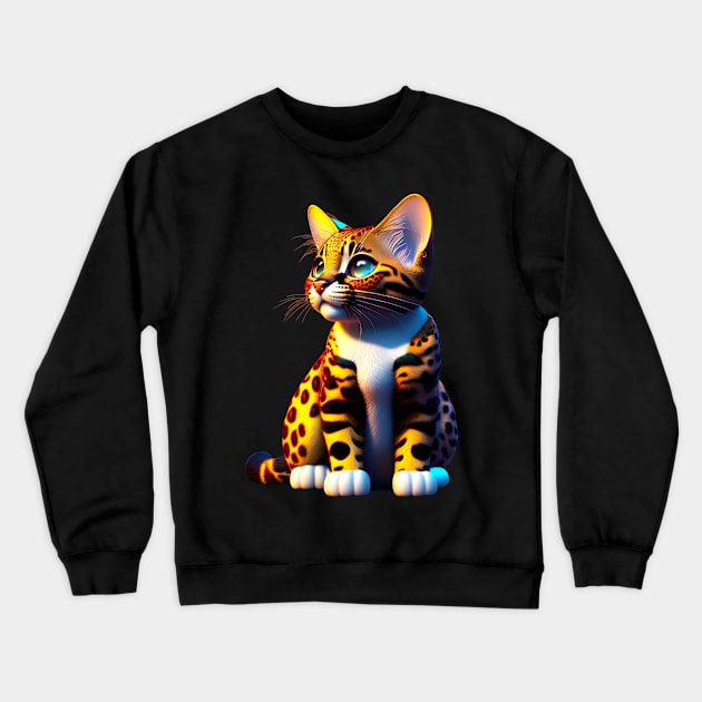 Adorable, Cool, Cute Cats and Kittens 3 Crewneck Sweatshirt by The Black Panther